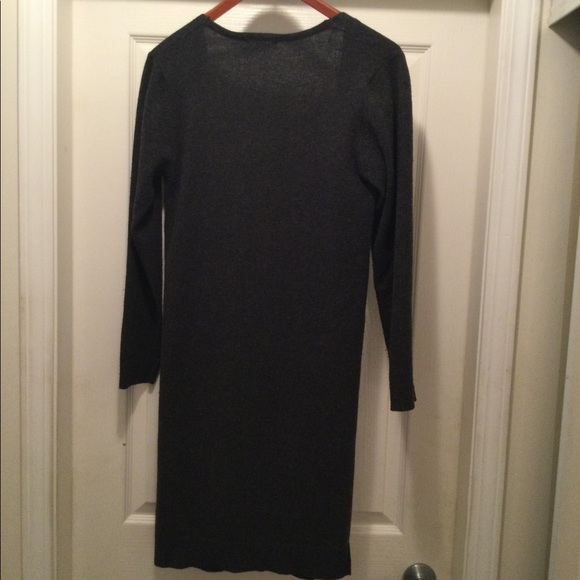 Wool blend charcoal cardigan M - Picture 2 of 5